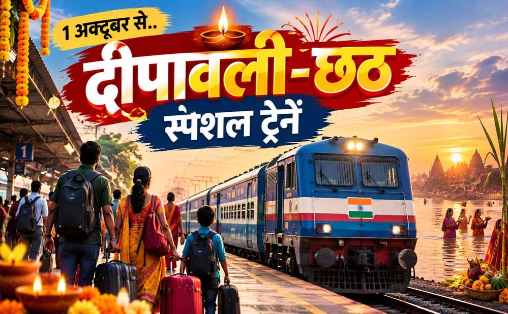 Festival Special Trains: दिवाली-छठ पर रेलवे की बड़ी तैयारी, चलेंगी 1000+ ट्रेनें