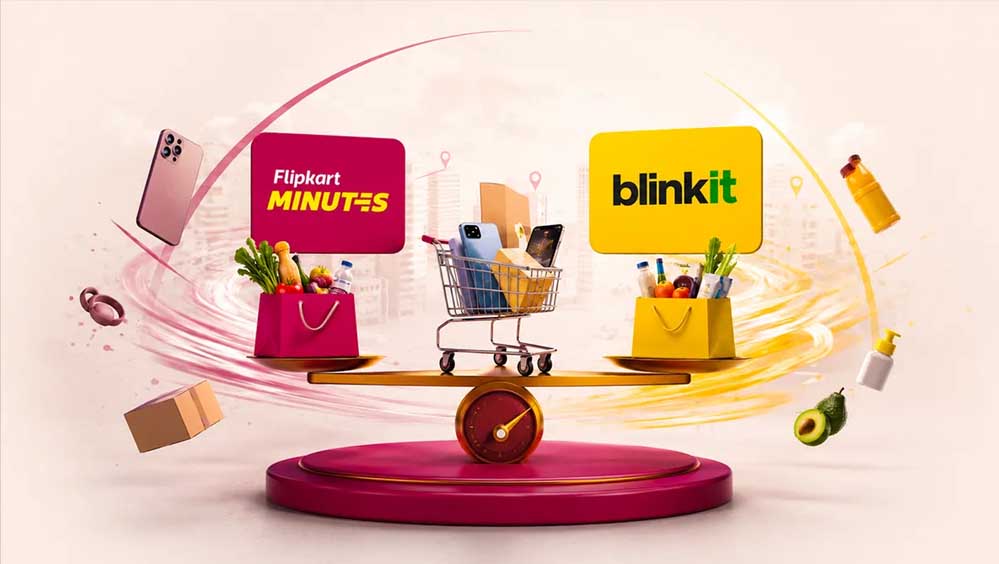 Quick Commerce में बड़ा उलटफेर! Blinkit को टक्कर देने तेजी से बढ़ रहा Flipkart Minutes