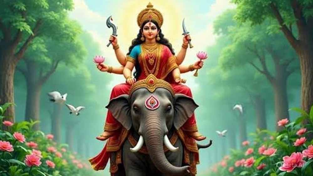 नवरात्रि में हाथी पर सवार होकर होगा मां दुर्गा का आगमन, जानिए देश और दुनिया पर क्या पड़ेगा प्रभाव
